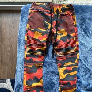 Orange Camo Joggers